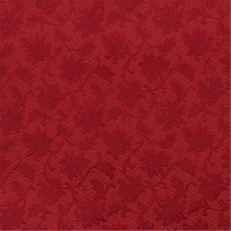 FINE-LINE 54 in. Wide Red- Floral Jacquard Woven Upholstery Grade Fabric - 54 in. FI2944093